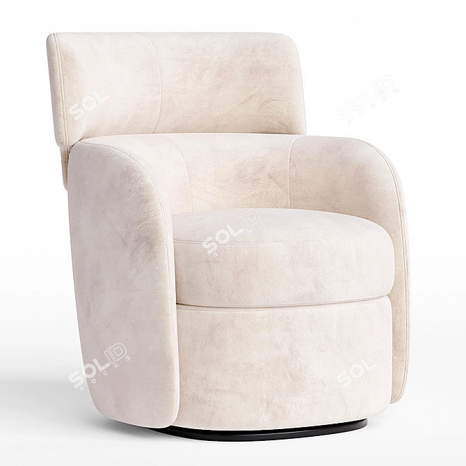 Modern Swivel Chair, 3D Model 3D model image 2