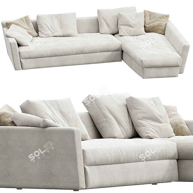 Flexform N1 Adagio Modular Sofa 3D model image 1
