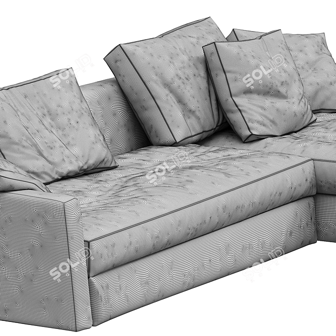 Flexform N1 Adagio Modular Sofa 3D model image 4