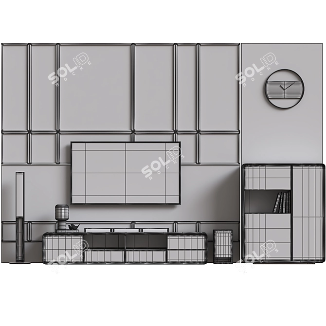 Sleek TV Mount for Space-saving 3D model image 5