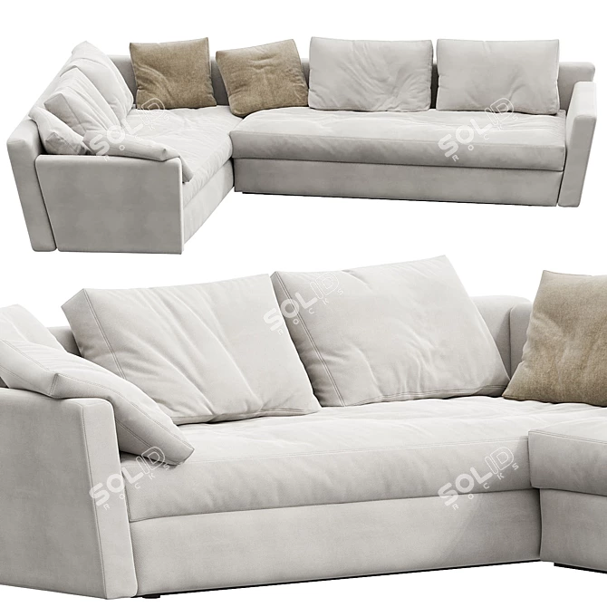 Flexform N2 Adagio Modular Sofa 3D model image 1