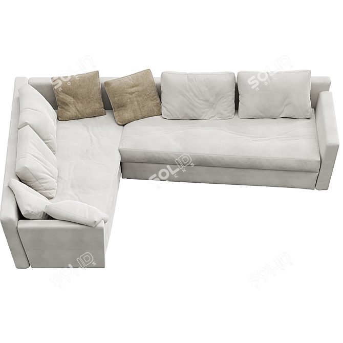 Flexform N2 Adagio Modular Sofa 3D model image 3
