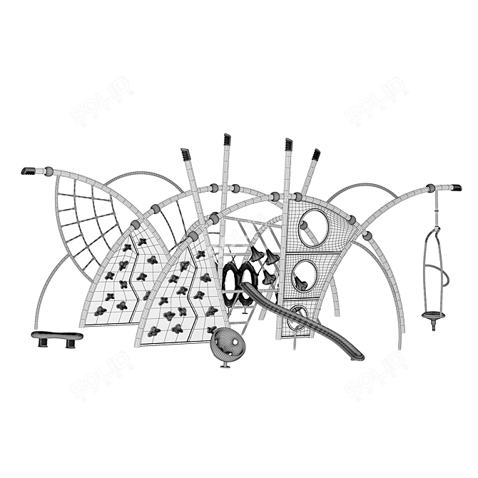 Freestyle II Playground Equipment 3D model image 4