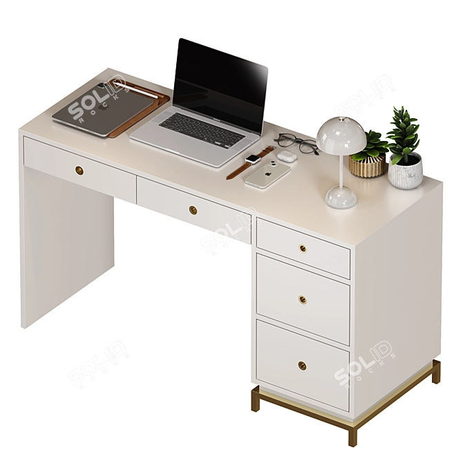 Neoclassica Office Furniture Set 3D model image 1