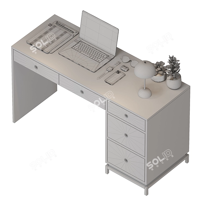 Neoclassica Office Furniture Set 3D model image 4