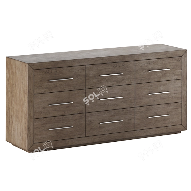 Melbourne Dark Pine Drawer Set 3D model image 2