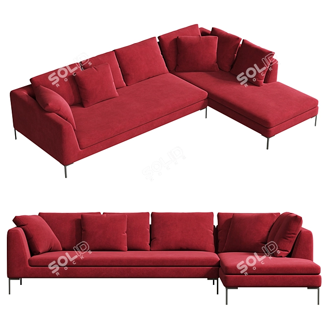 Modern Elegance in Citterio Sofa 3D model image 1