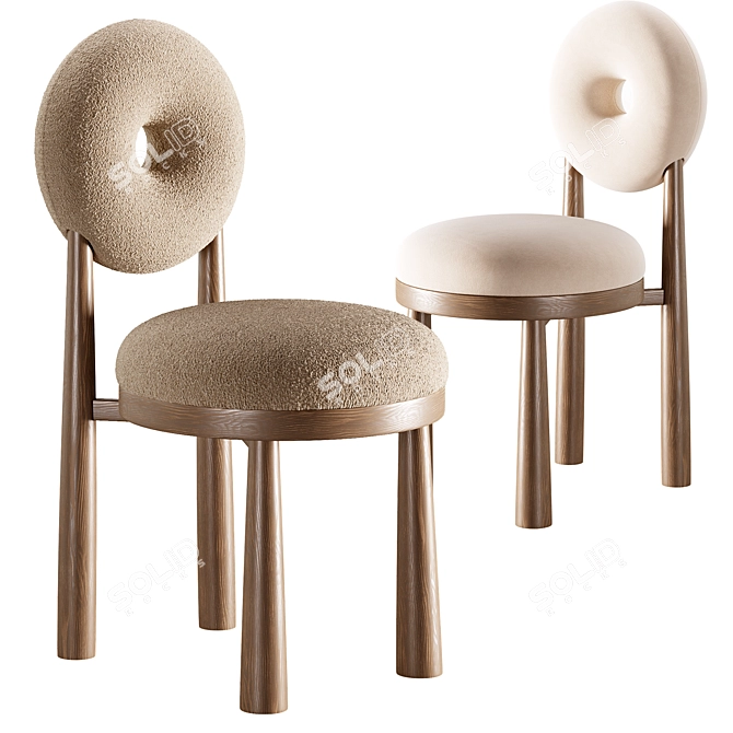 Modern Minimalist BABA Chair 3D model image 1