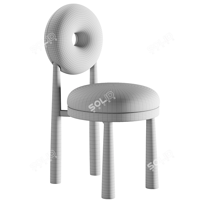 Modern Minimalist BABA Chair 3D model image 4
