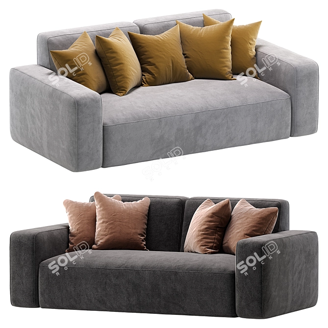 Elegant Norman Sofa 3D Model 3D model image 1