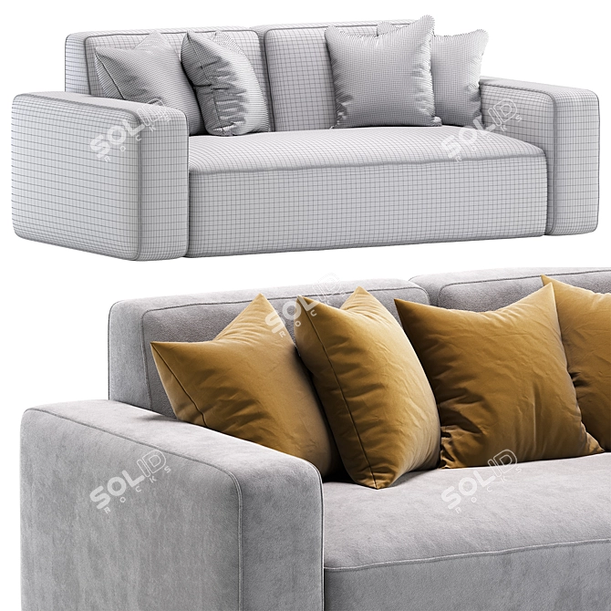 Elegant Norman Sofa 3D Model 3D model image 3