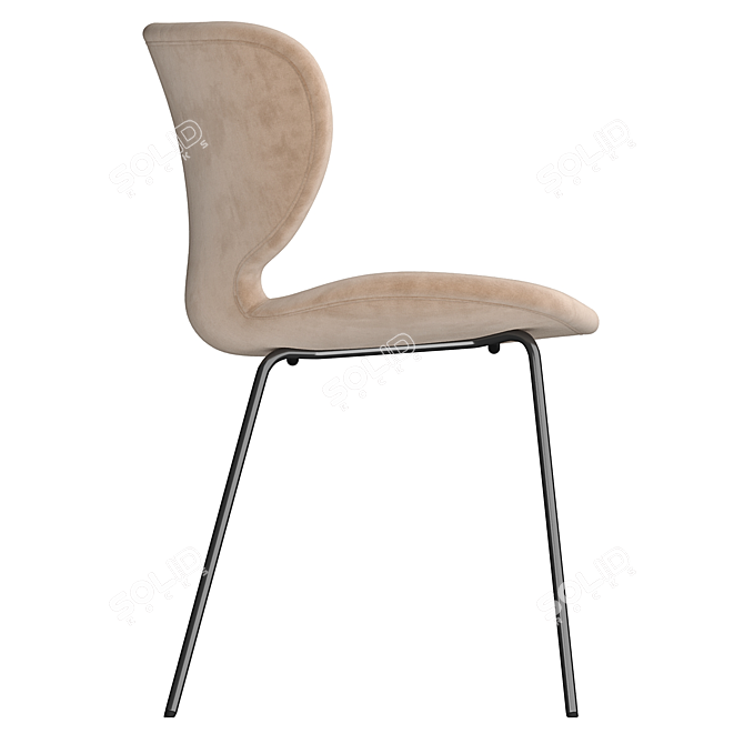 Luxury Scandinavian Design Hamilton Chair 3D model image 2