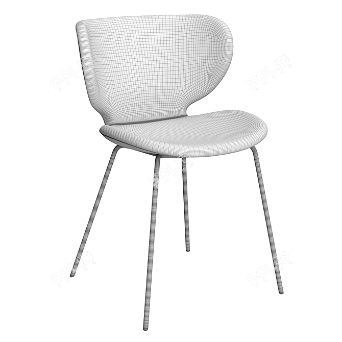 Luxury Scandinavian Design Hamilton Chair 3D model image 3