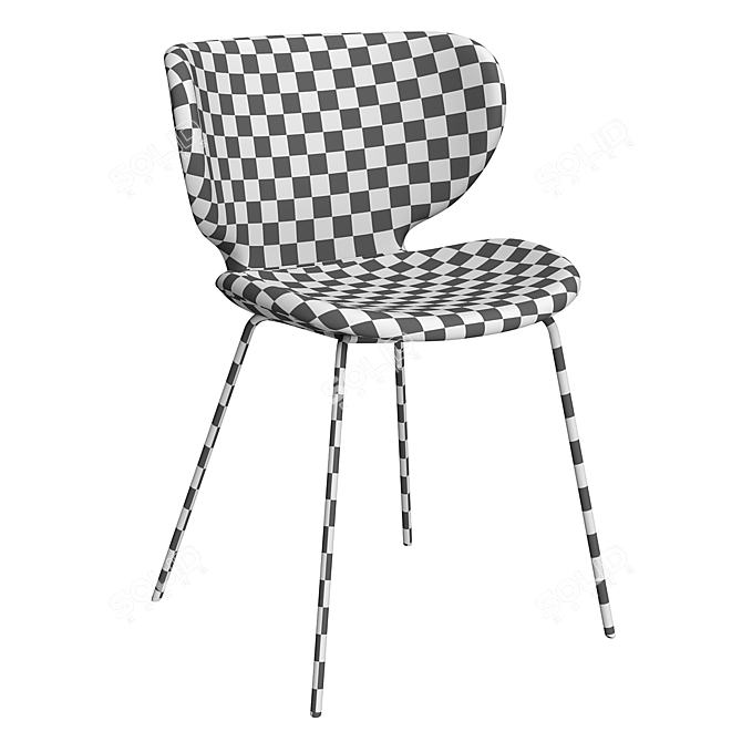 Luxury Scandinavian Design Hamilton Chair 3D model image 4
