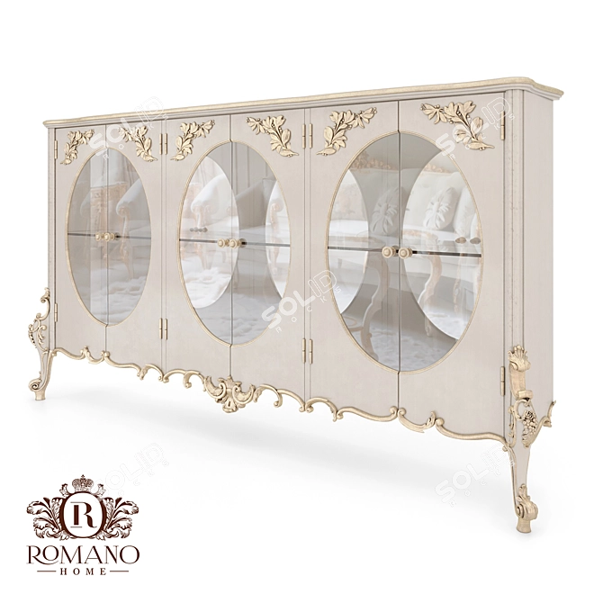Handcrafted Buffet Customizable Finish 3D model image 1