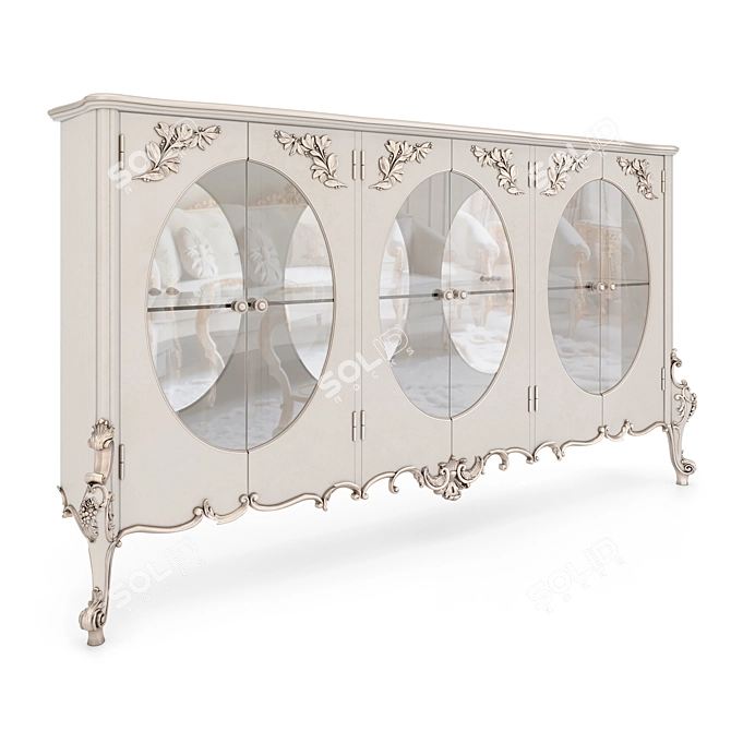 Handcrafted Buffet Customizable Finish 3D model image 3