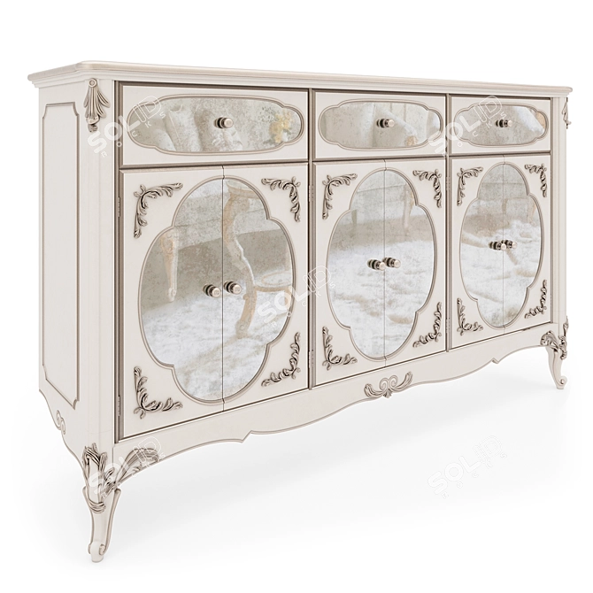 Customizable Handcrafted Olivia Buffet 3D model image 2