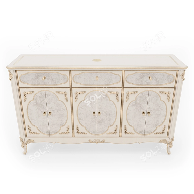 Customizable Handcrafted Olivia Buffet 3D model image 3