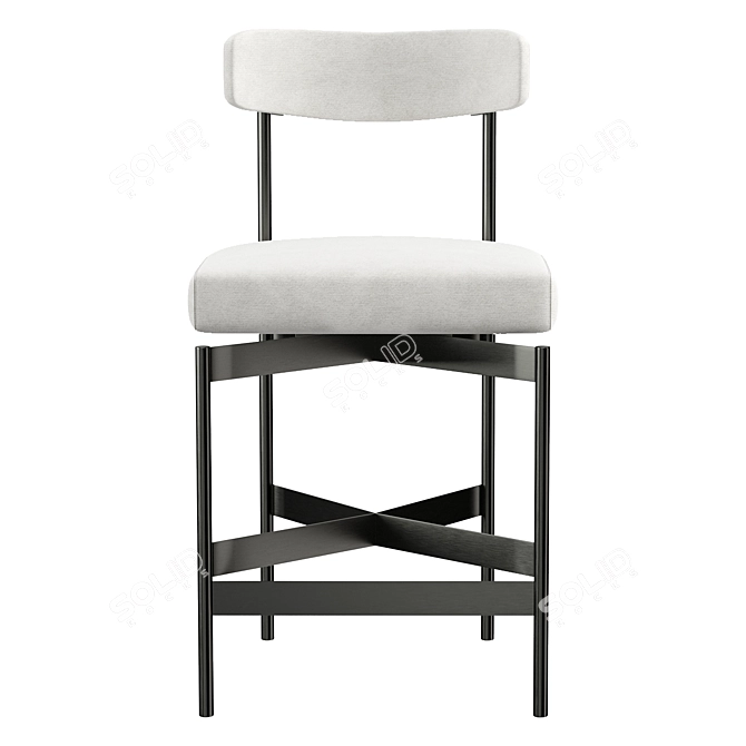 Elegant Modern Remy Counter Stool 3D model image 2