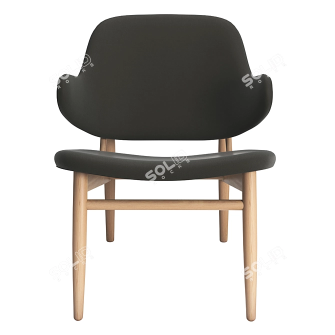 Elegant Umma Armchair with Velvet 3D model image 2