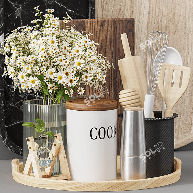 Corona Render Kitchen Accessories Set 3D model image 2