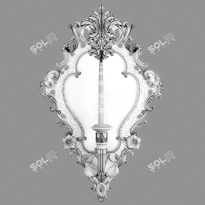 Regence Mirror Candle Holder traditional 3D model image 3