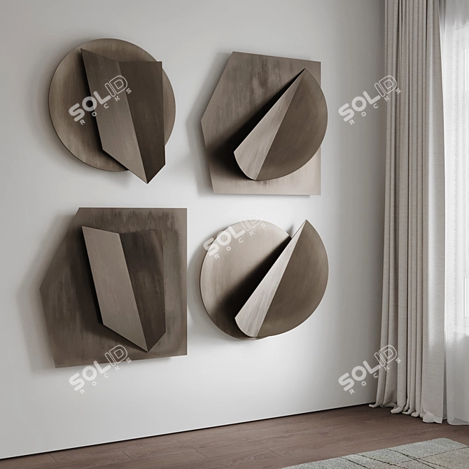 Amadeus Metal Finish Wall Art 3D model image 2