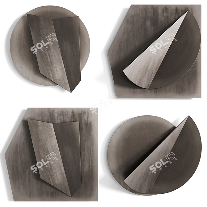 Amadeus Metal Finish Wall Art 3D model image 4