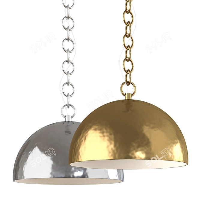 Whare Single Dome Pendant Light 3D model image 2