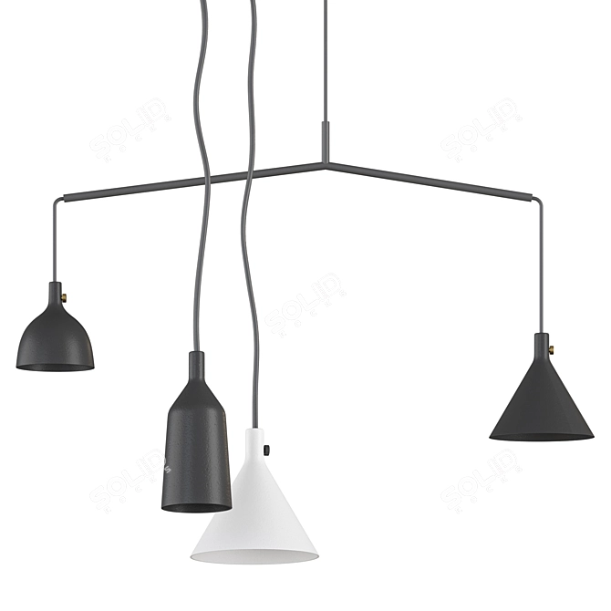 Modern and Elegant Pendant Light 3D model image 2