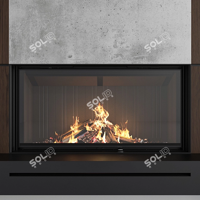 Impression 2G Decorative Fireplace Wall 3D model image 2