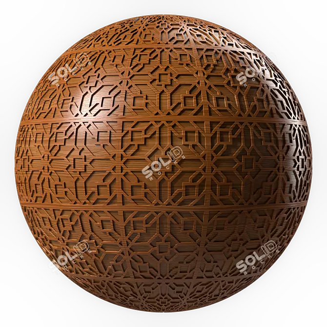 Seamless PBR 4K Wood Panel 3D model image 1