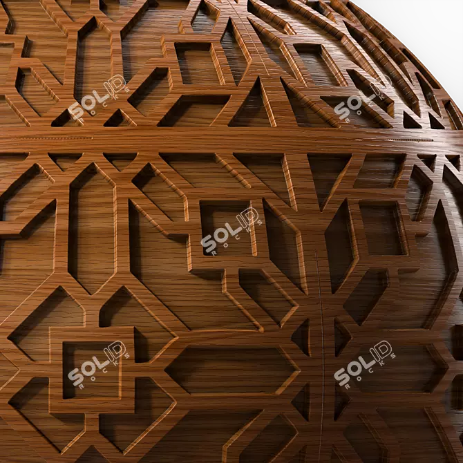 Seamless PBR 4K Wood Panel 3D model image 2