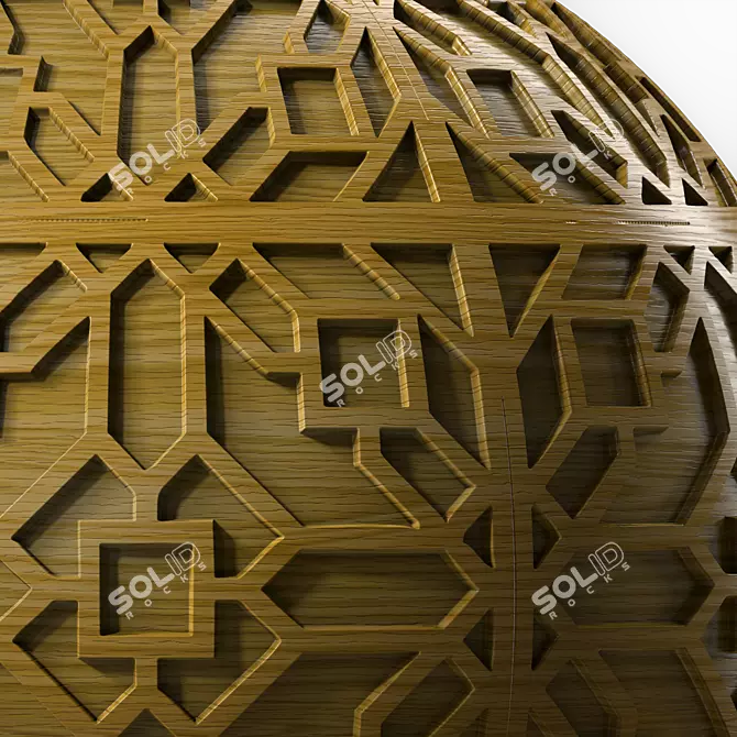 Seamless PBR 4K Wood Panel 3D model image 6