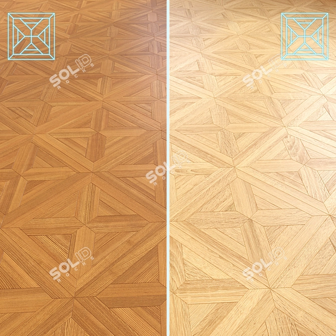 Premium 3D Wooden Floor Model 3D model image 1