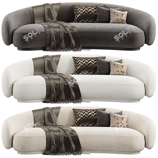 Contemporary Modular Julep Sofa 3D model image 2