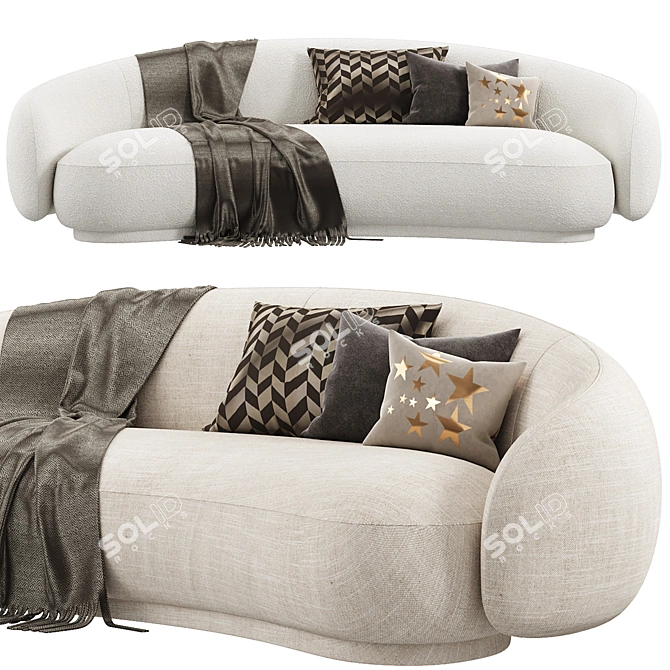 Contemporary Modular Julep Sofa 3D model image 5