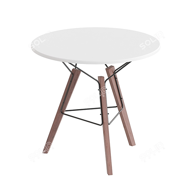 Three-Person Round Ovni Table 3D model image 1