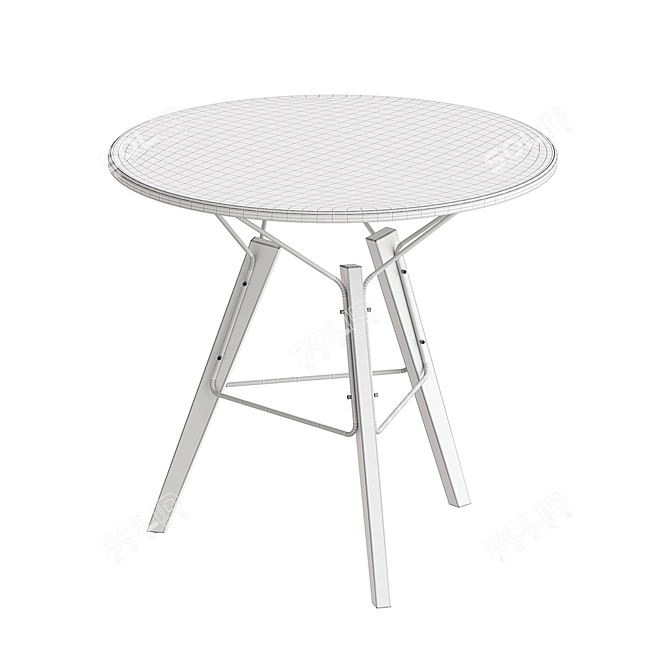 Three-Person Round Ovni Table 3D model image 2