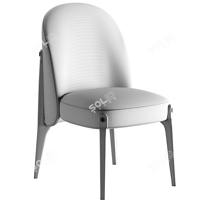 Sleek Modern Dining Chair 3D model image 6