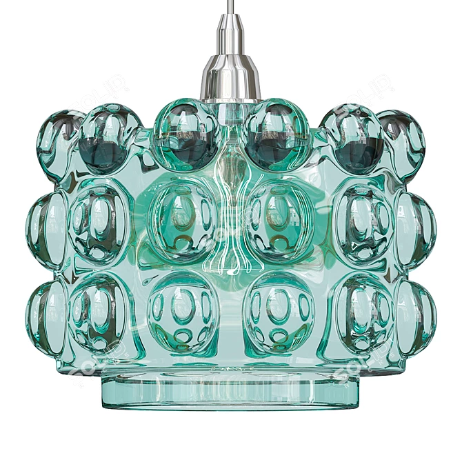 Lake Blue Glass Pendant 3D model image 1