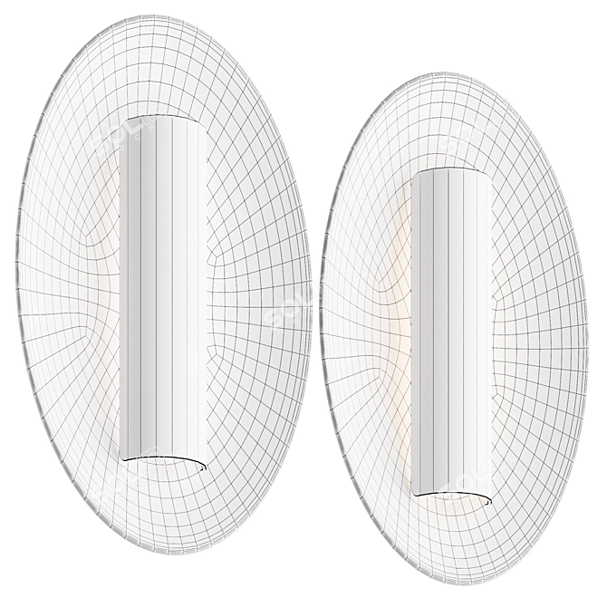 Elegant Aura Oval Wall Sconce 3D model image 3