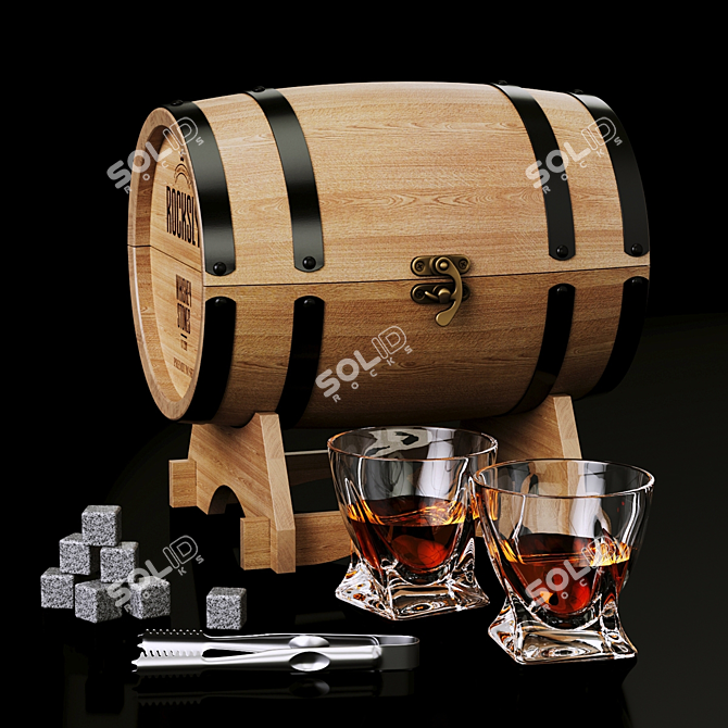 Twisted Whiskey Barrel Gift Set 3D model image 5