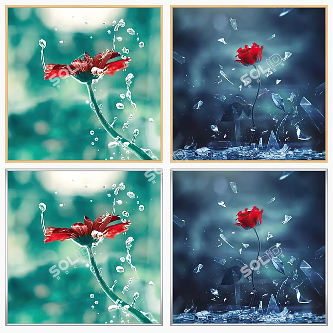 Art Set with Frames Bundle 3D model image 3