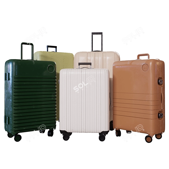  Multifunctional Travel Luggage Set 3D model image 1