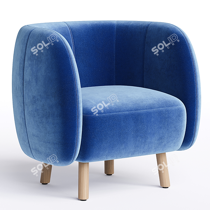 Mousse P Armchair: Stylish Comfort 3D model image 3