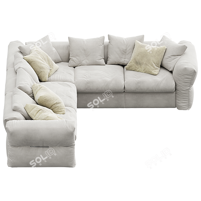 Luxury Newbridge Corner Sofa Flexform 3D model image 2