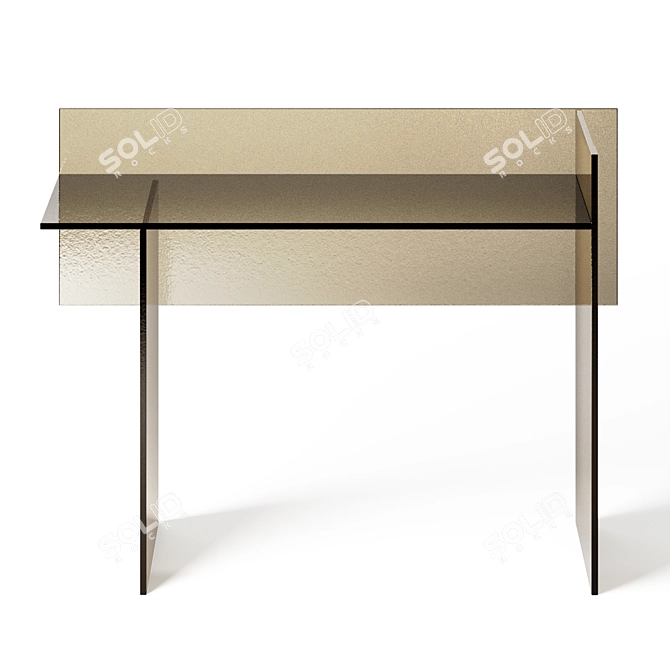 Glas Italia Secretary Desk Unique 3D model image 1