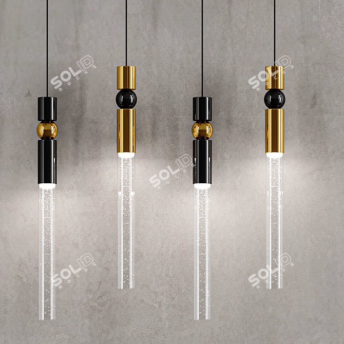 Contemporary Spree Pendant Lamp 3D model image 2