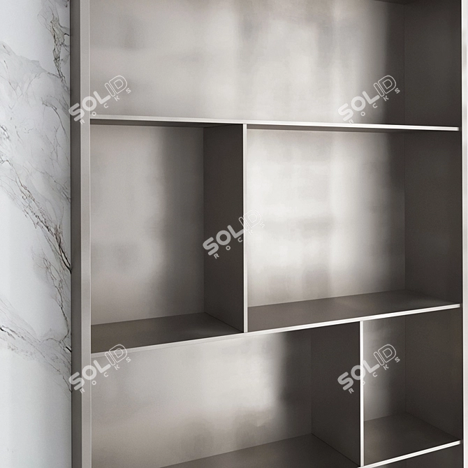 Modern 3D Fireplace Wall Set 3D model image 6